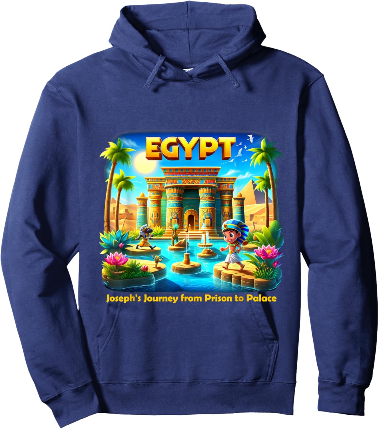 VBS 2025 Camp Youth Trip Egypt Adventure Kids Hoodie - Hoodie | Navy