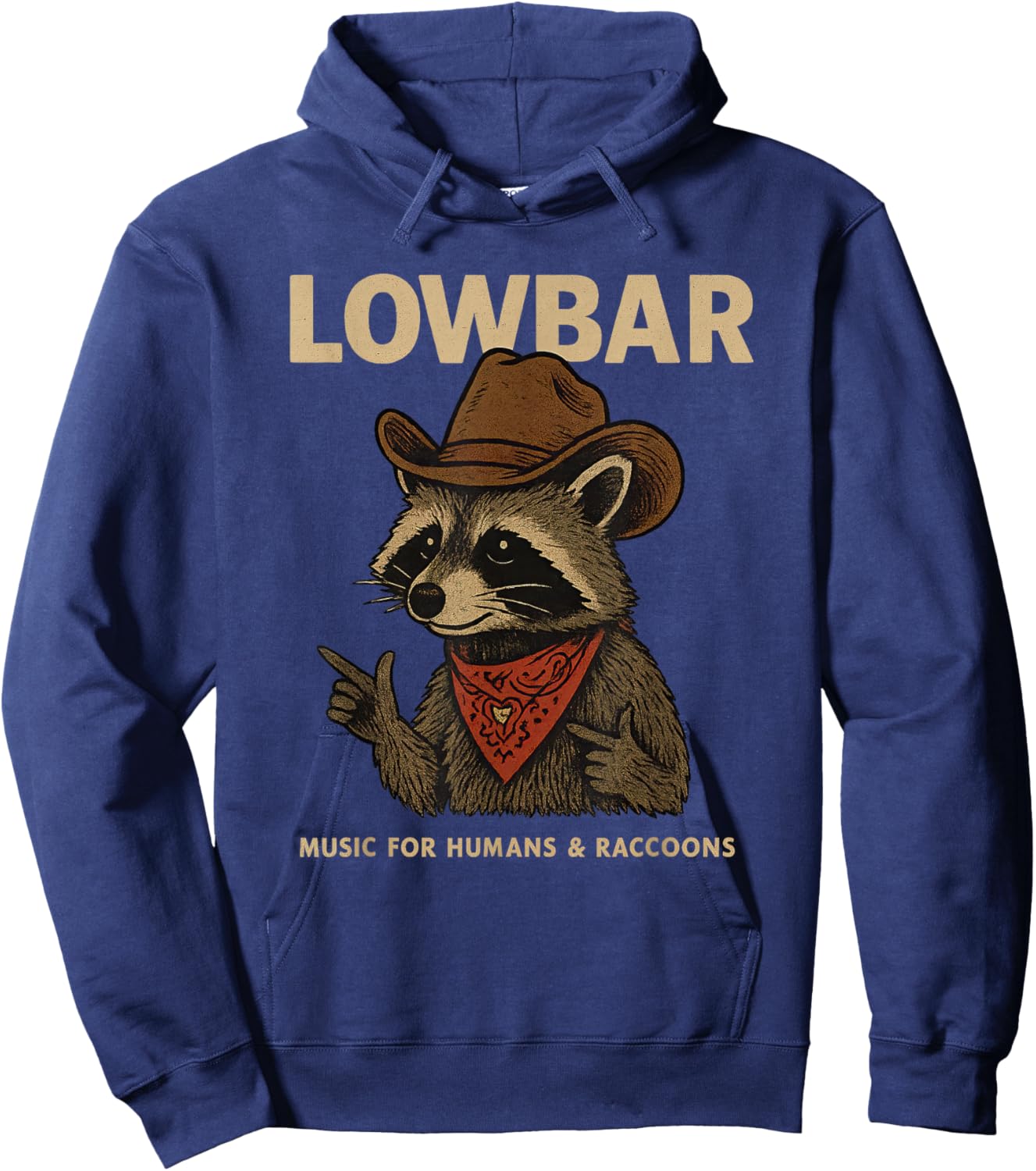 Lowbar Fingergun Raccoon Hoodie - Hoodie | Navy