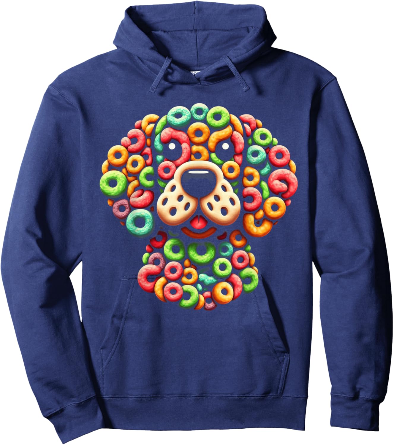 Fruit Loops Cat: Meaow Fruit Loops Hoodie - Hoodie | Navy