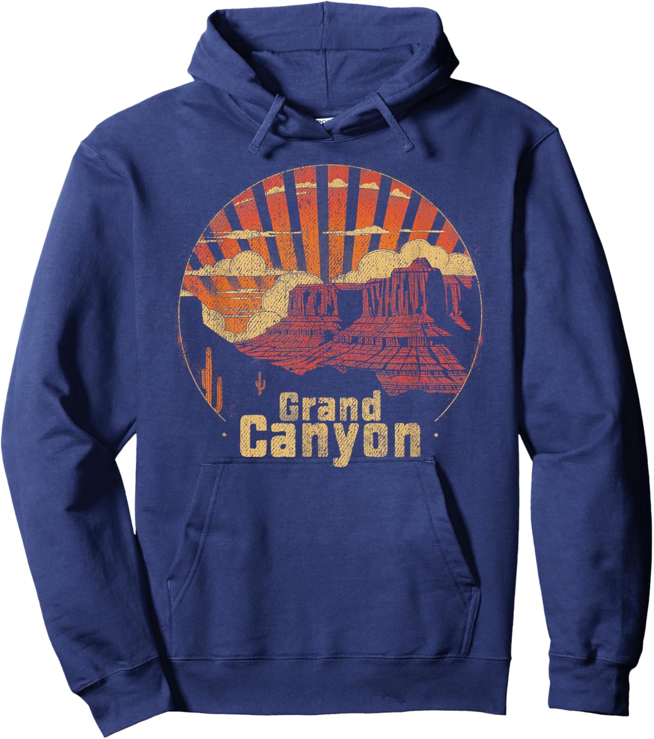 Grand Canyon - US National Park Vintage Men Women Kids Retro Hoodie - Hoodie | Navy