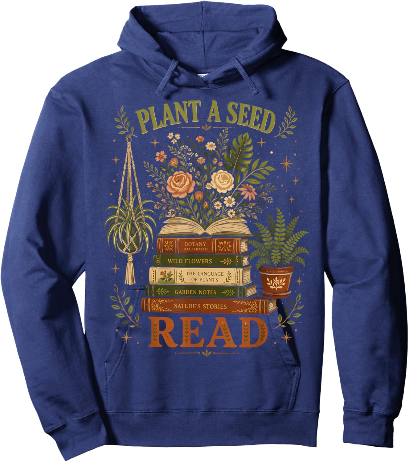 Plant A Seed Read Summer Reading 2026 Teacher Librarian Book Hoodie - Hoodie | Navy