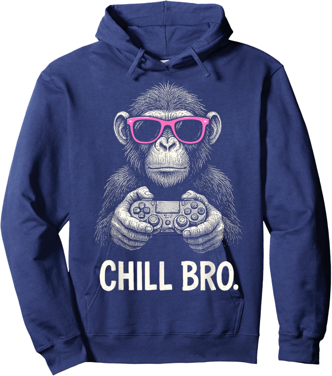 Chill Bro Cooler AFFE mit Sonnenbrille Gamer Geschenk Lustig Hoodie - Hoodie | Navy