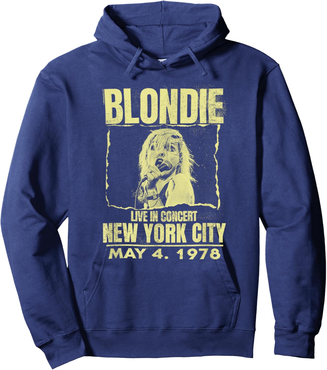 Blondie Live Concert Poster New York 1978 Vintage Band Hoodie - Hoodie | Navy