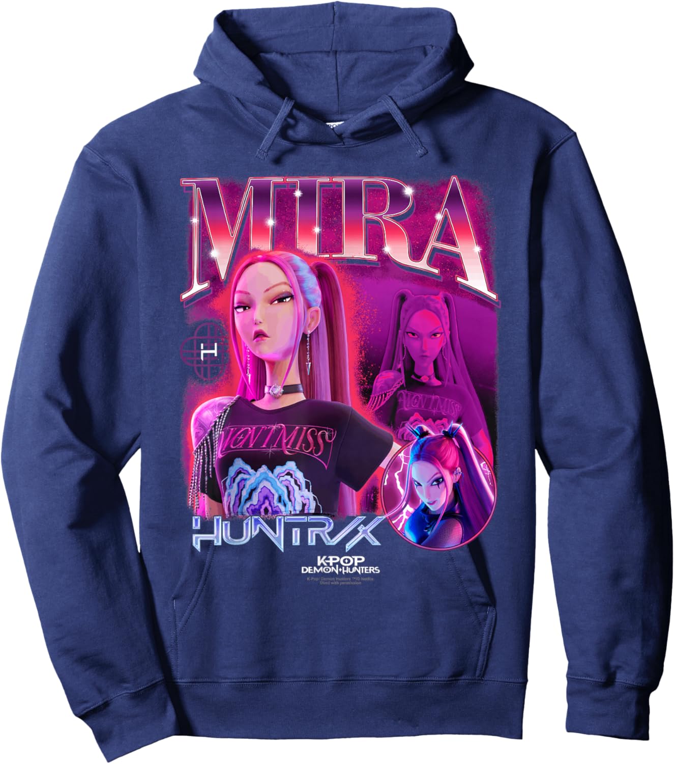 Kpop Demon Hunters Mira Bootleg Officially Licensed Hoodie - Hoodie | Navy