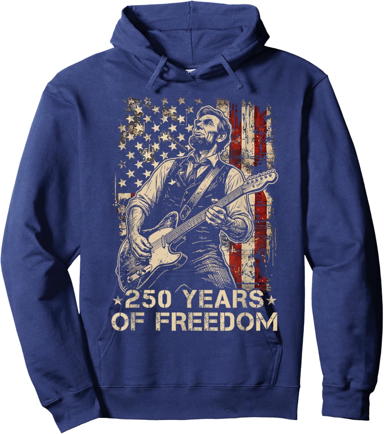 250 Years of Freedom 250th Anniversary US Patriotic 4th July Hoodie - Hoodie | Navy
