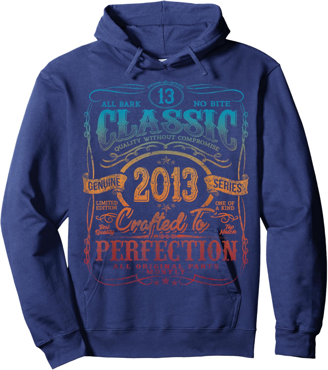 Vintage 2013 Limited Edition Shirt 13 Year Old 13th Birthday Hoodie - Hoodie | Navy