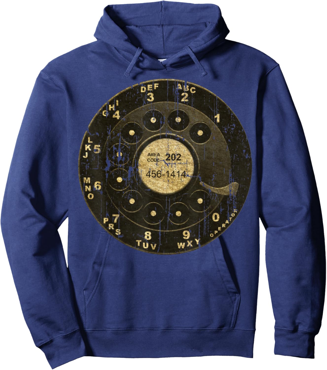 Retro Style Retro Vintage Rotary Dial Phone 60s Telephone Hoodie - Hoodie | Navy