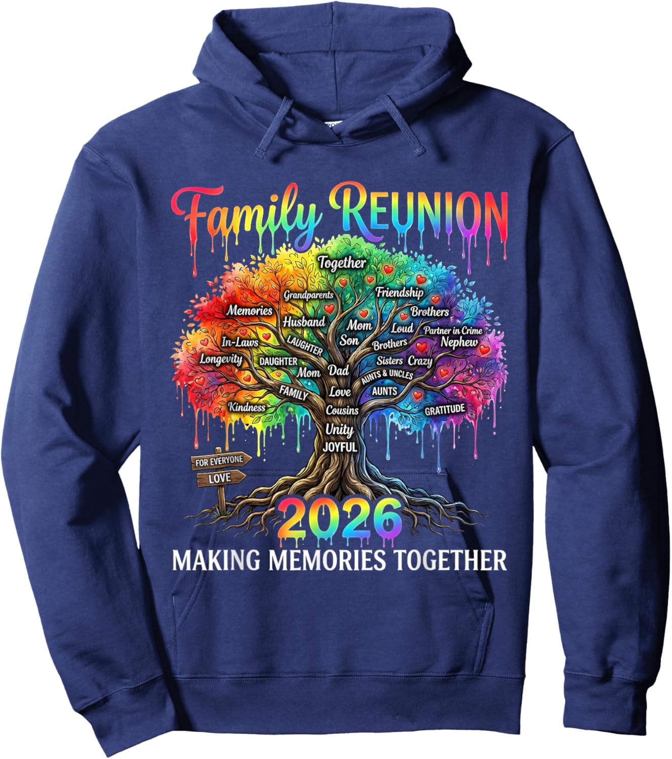 Family Reunion 2026 Making Memories Together Mom Dad Vacay Hoodie - Hoodie | Navy