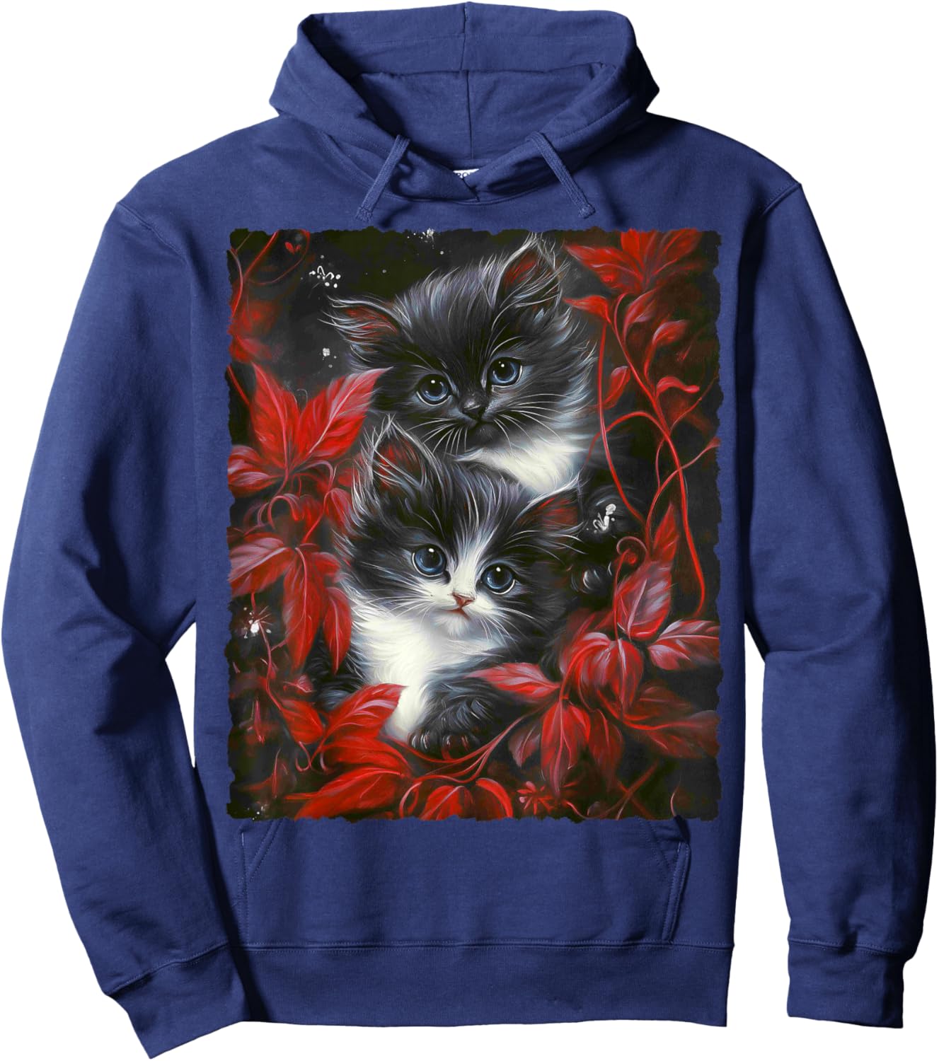 Cute Magical Cat Kitten Fantasy Art Design Hoodie - Hoodie | Navy