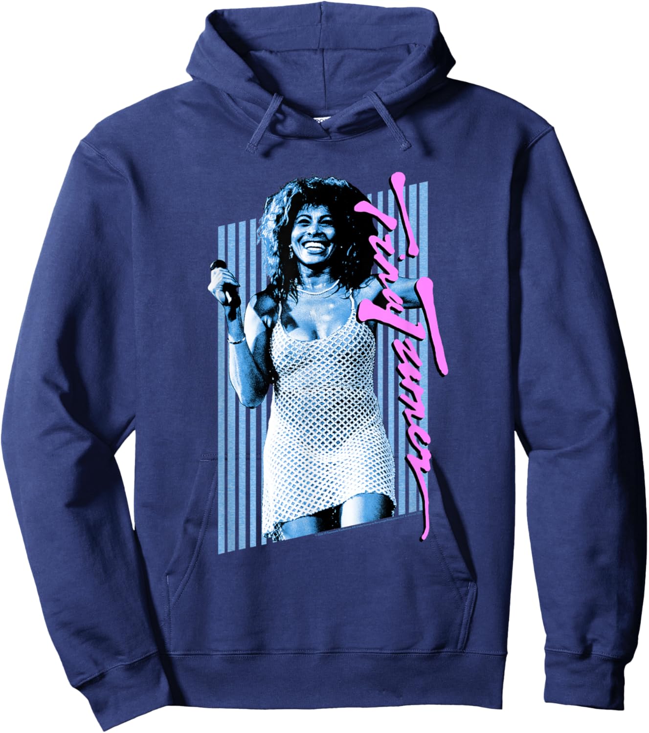Tina Turner Blue Stripes Hoodie - Hoodie | Navy