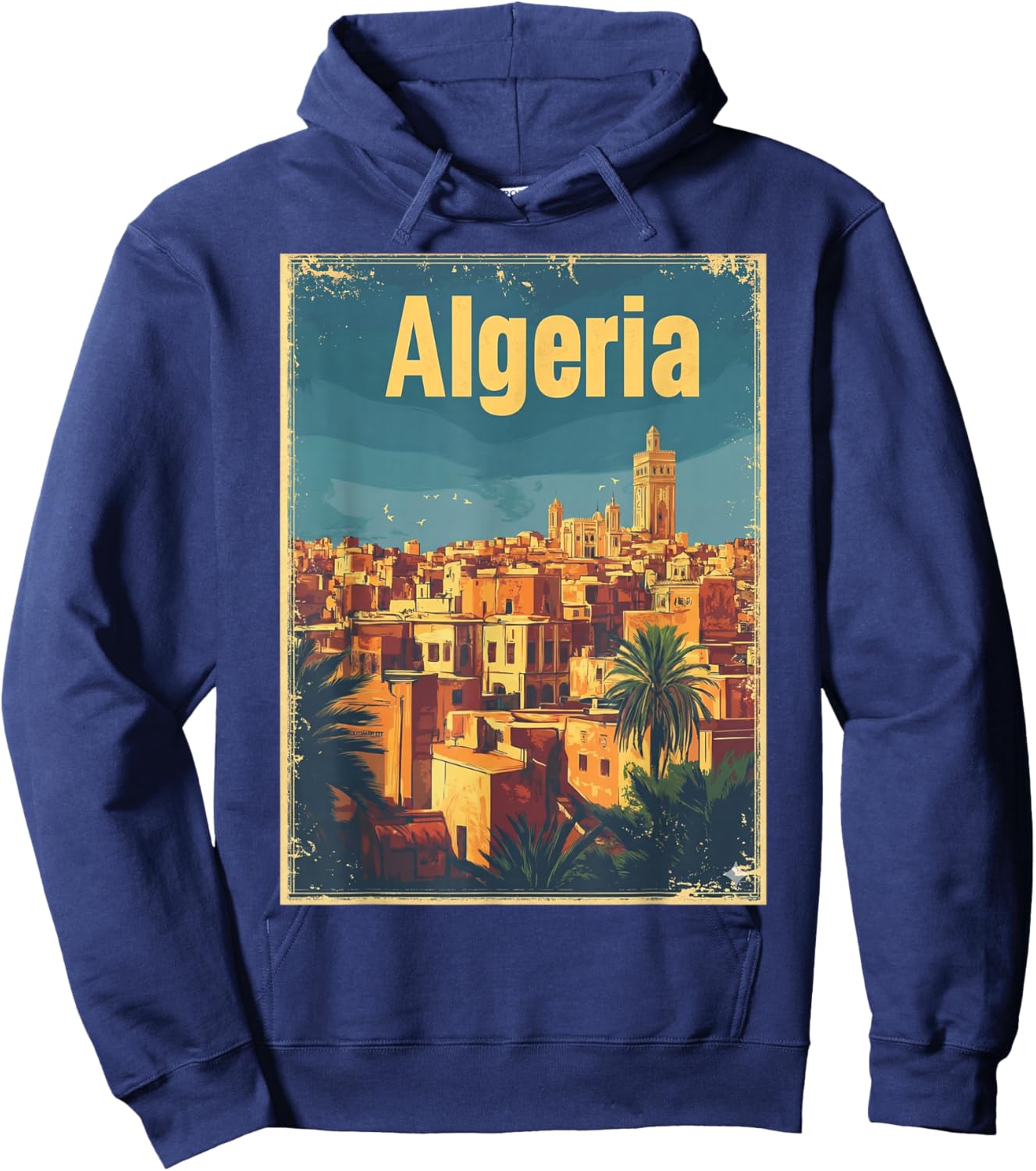 Algeria Algeria Algiers Algerians DZ Algerian Bled Retro Hoodie - Hoodie | Navy