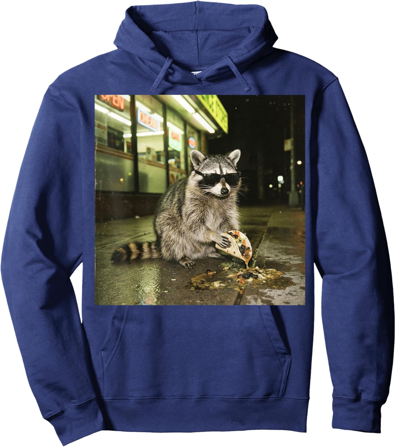 Raccoon Taco Meme Hoodie - Hoodie | Navy