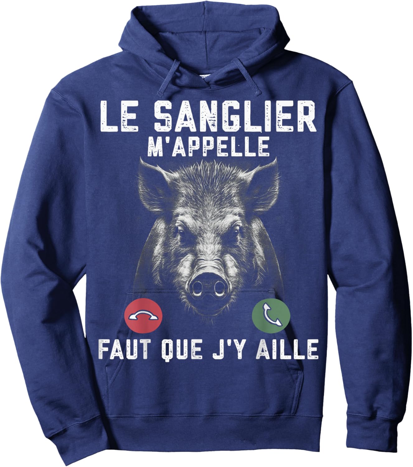 Hunting Boar Hunter Man Funny Funny Hoodie - Hoodie | Navy