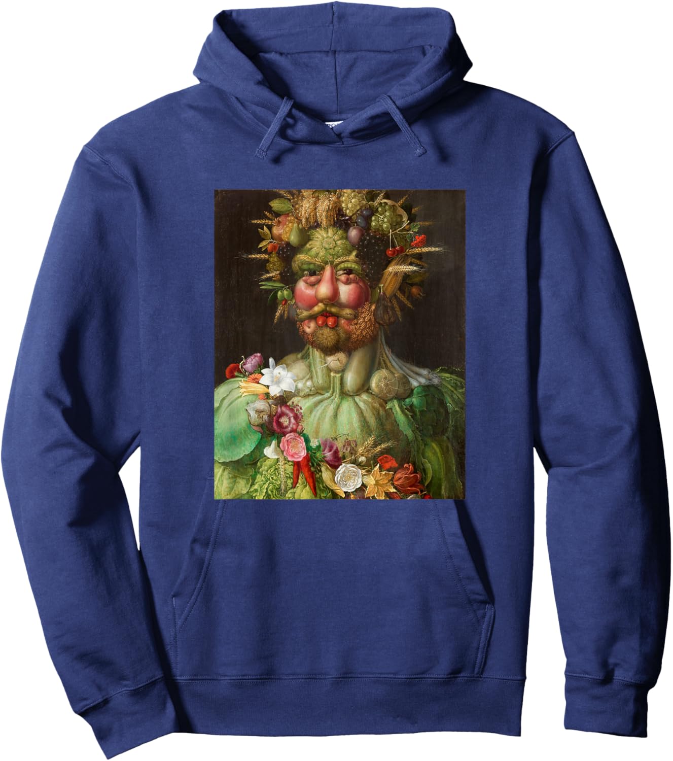 Archimboldo Vertumnus Fruit Face Renaissance Fine Art Funny Hoodie - Hoodie | Navy