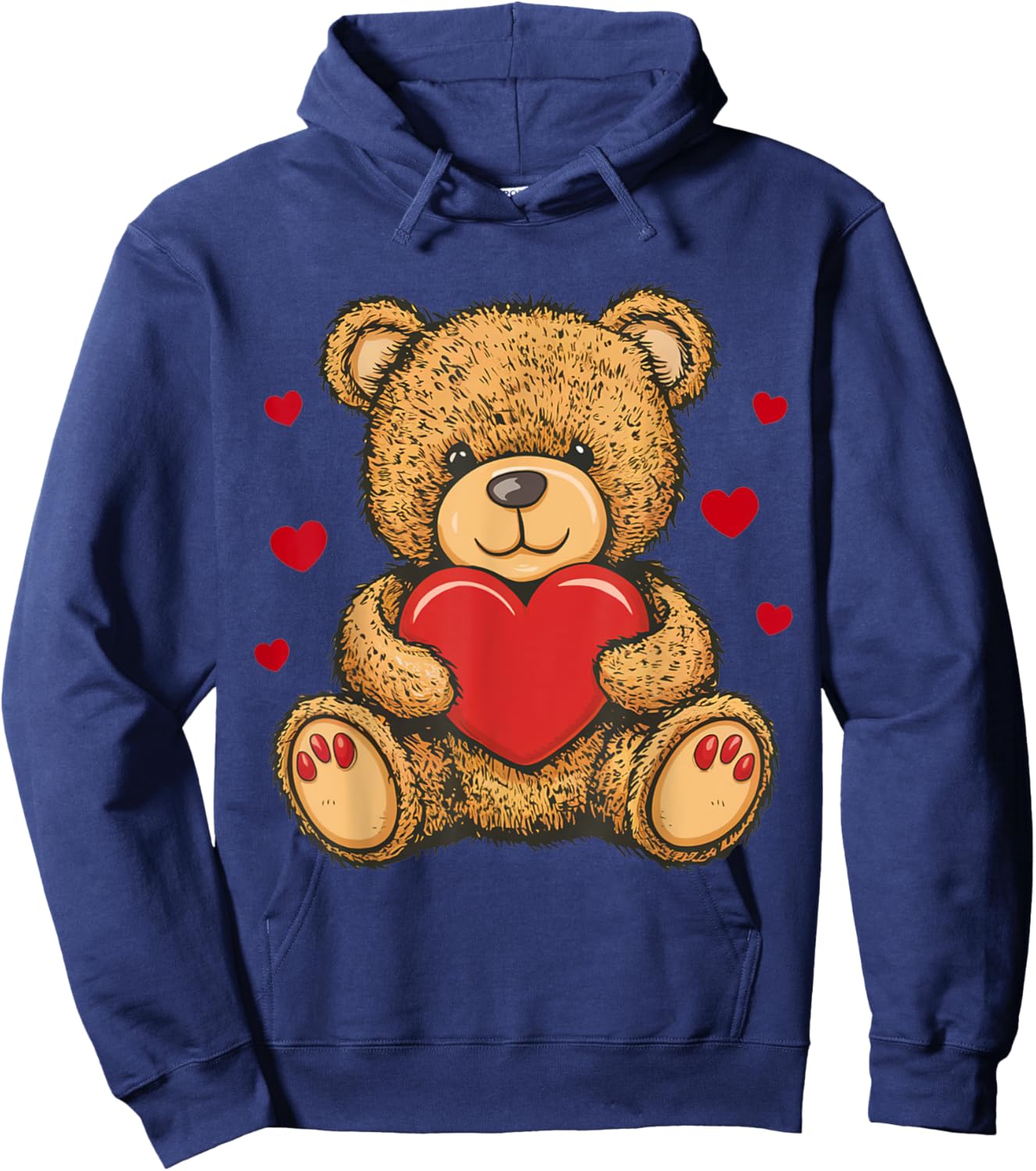 Adorable Teddy Bear with Heart- Love plushie Hoodie - Hoodie | Navy