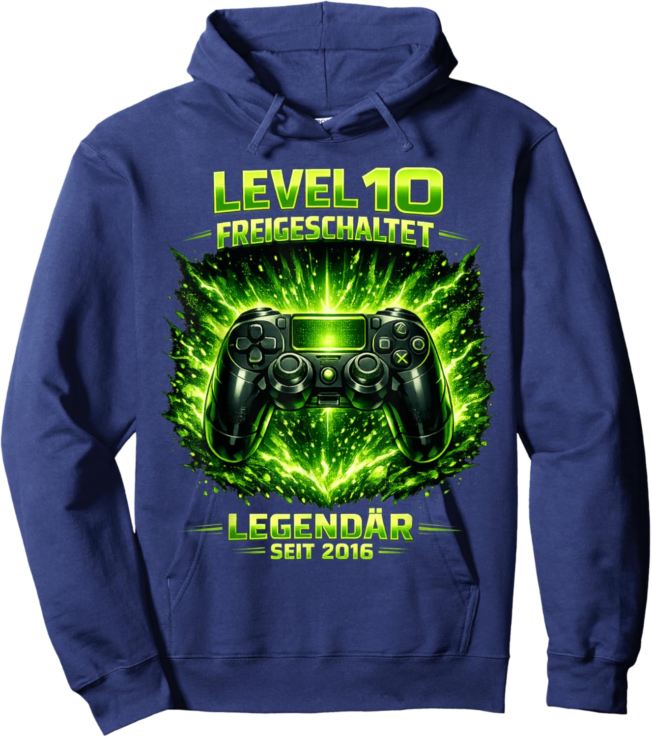 Level 10 Birthday Boy Gamer Funny 2016 10th Birthday Hoodie - Hoodie | Navy