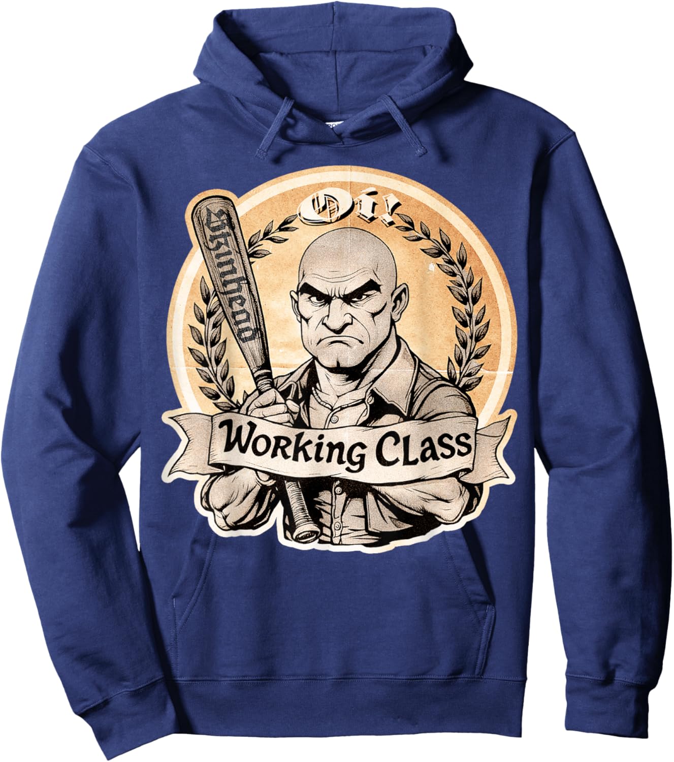 Traditional Oi Skinhead Punk-Rock Hoodie - Hoodie | Navy