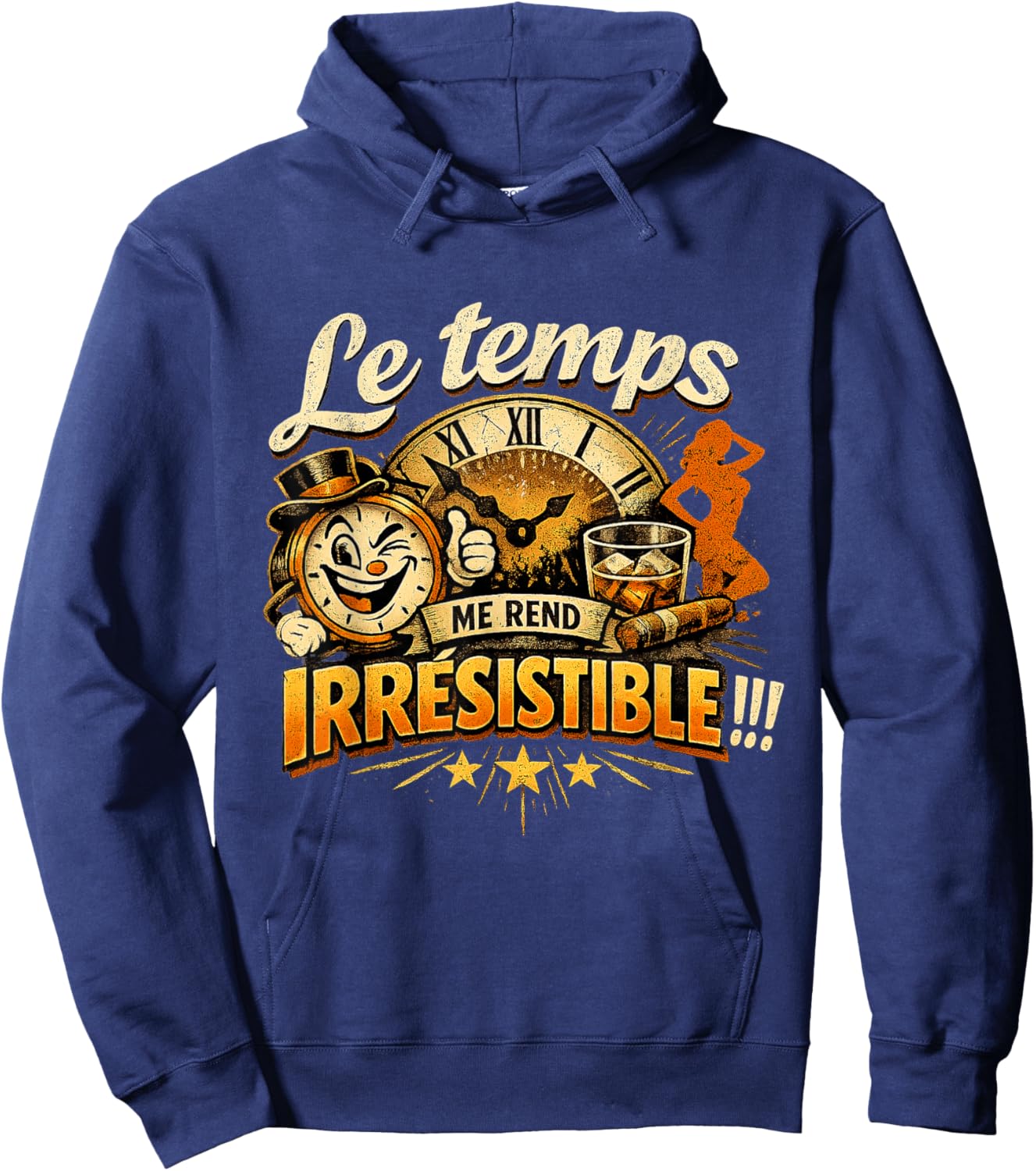 Cadeau Anniversaire Homme Original Humour Drole Irrésistible Hoodie - Hoodie | Navy