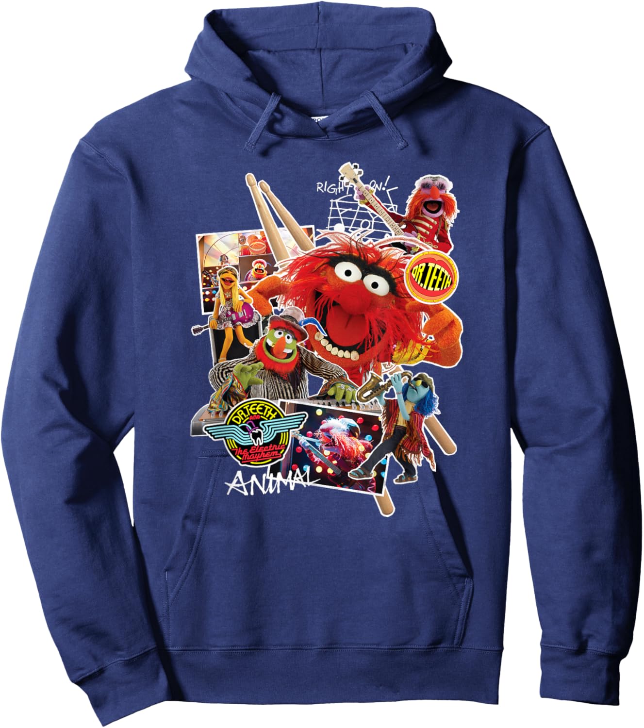 Disney Muppets Animal Dr. Teeth and The Electric Mayhem Hoodie - Hoodie | Navy