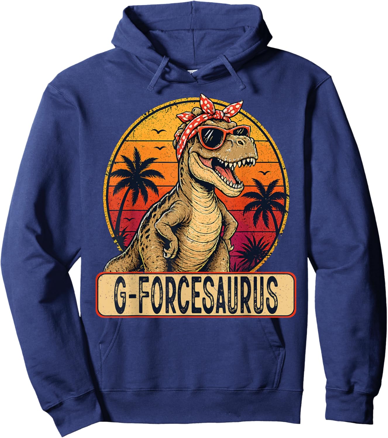 G-Force SARUS Retro Sunset Mothers Day Vintage Hoodie - Hoodie | Navy