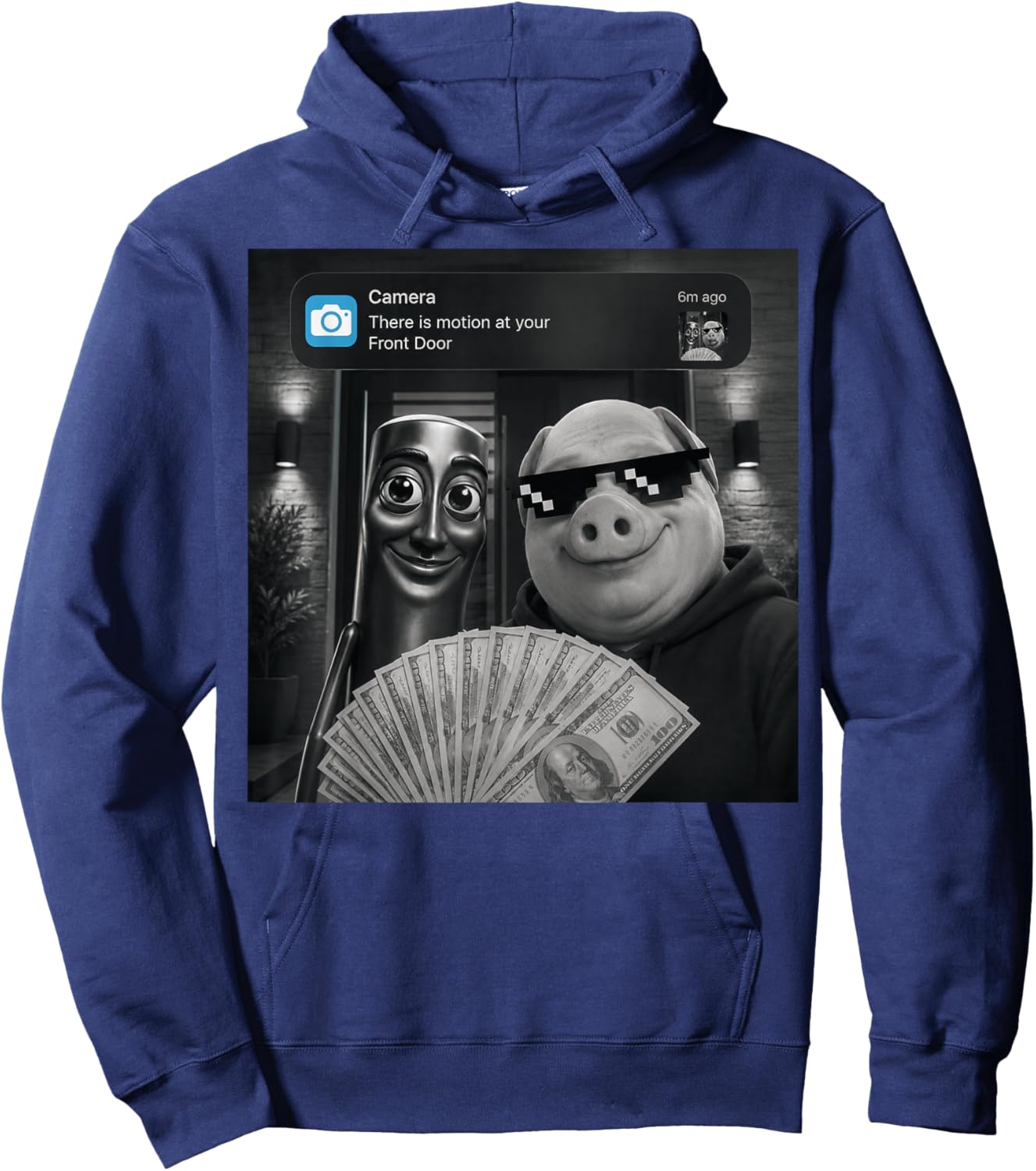 Tung Tung Tung Sahur John Pork Meme Brainrot for Kids Hoodie - Hoodie | Navy