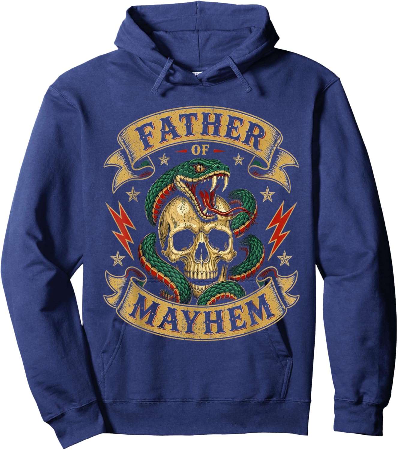 Father of Mayhem Men Dad Funny Father's Day Matching Family Hoodie - Hoodie | Navy