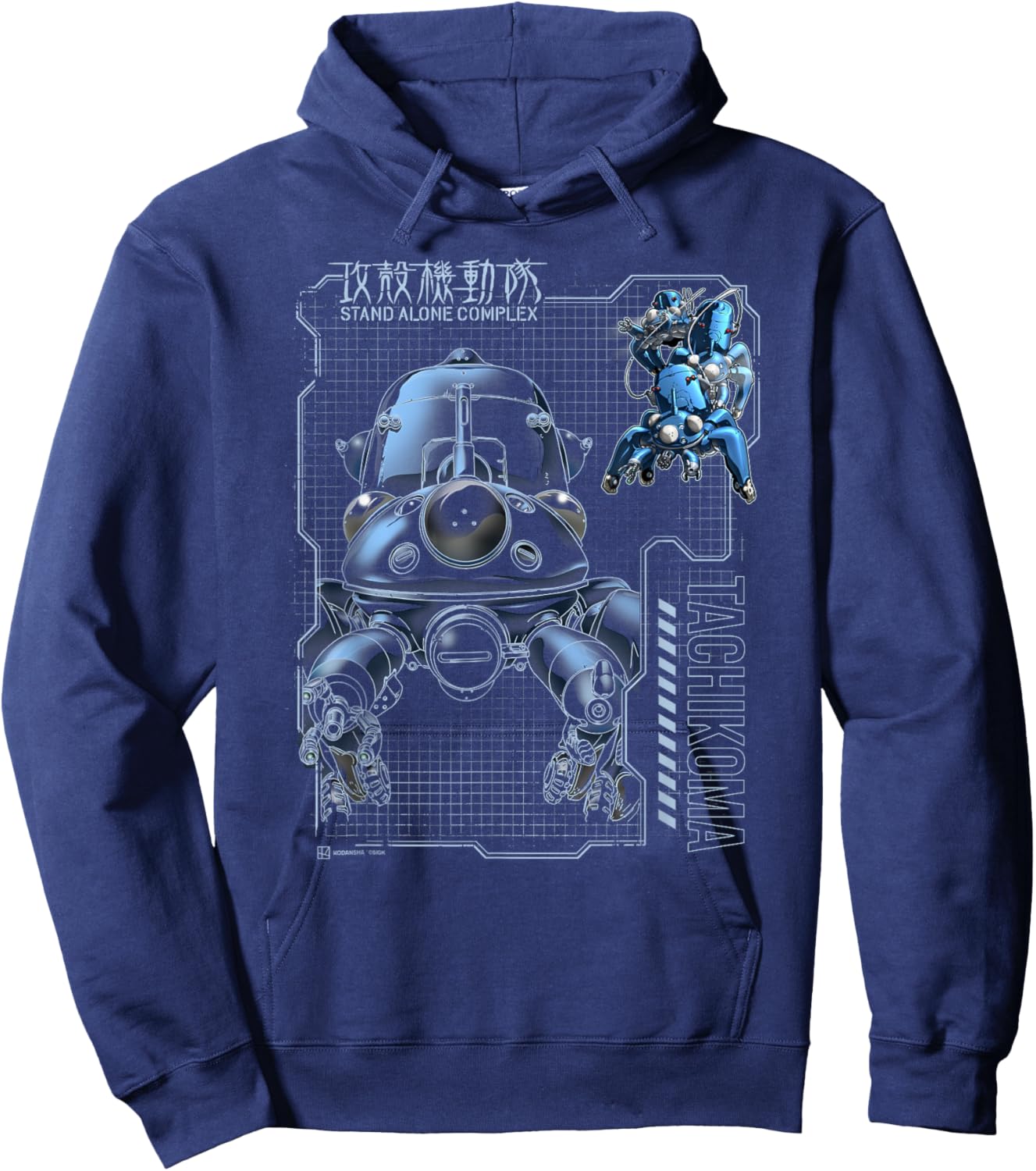 Ghost in the Shell Stand Alone Complex Tachikoma Schematics , black, S Hoodie - Hoodie | Navy