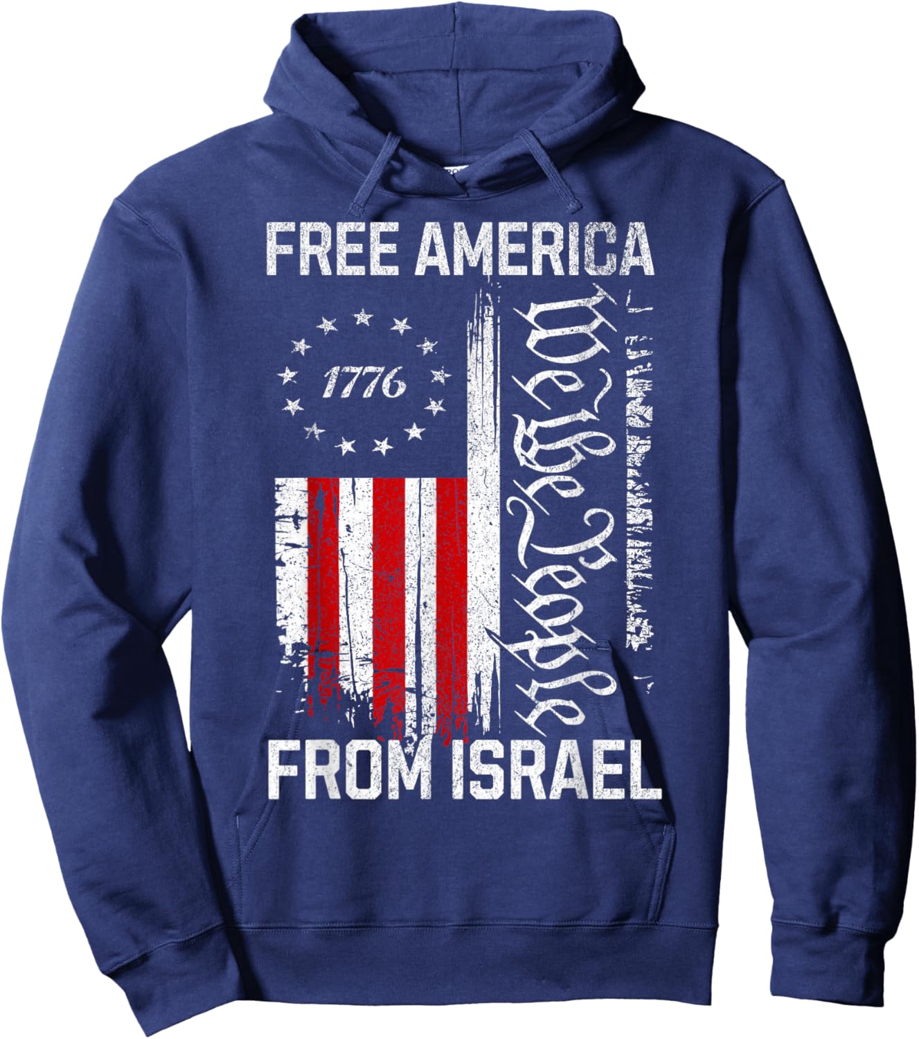 Free America from Israel Hoodie - Hoodie | Navy