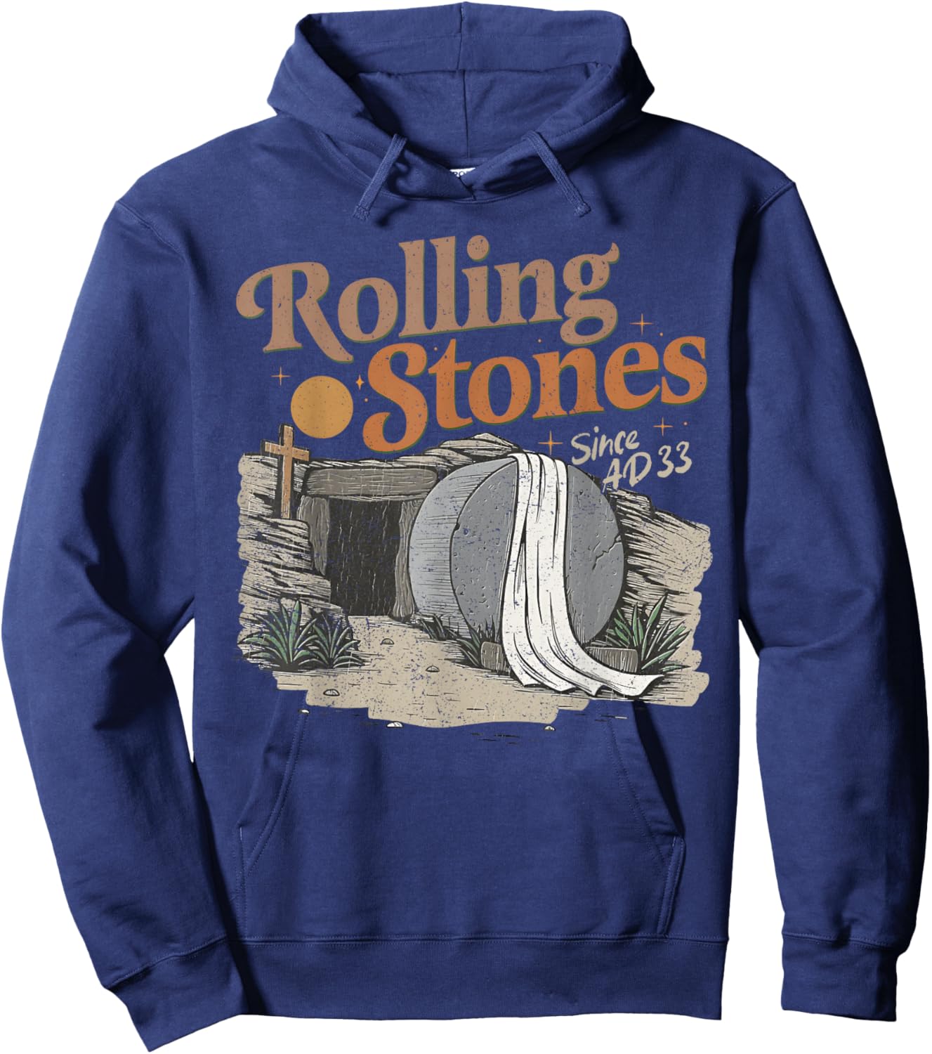 Rolling Christian Easter Thanksgiving Christmas Jesus Hoodie - Hoodie | Navy