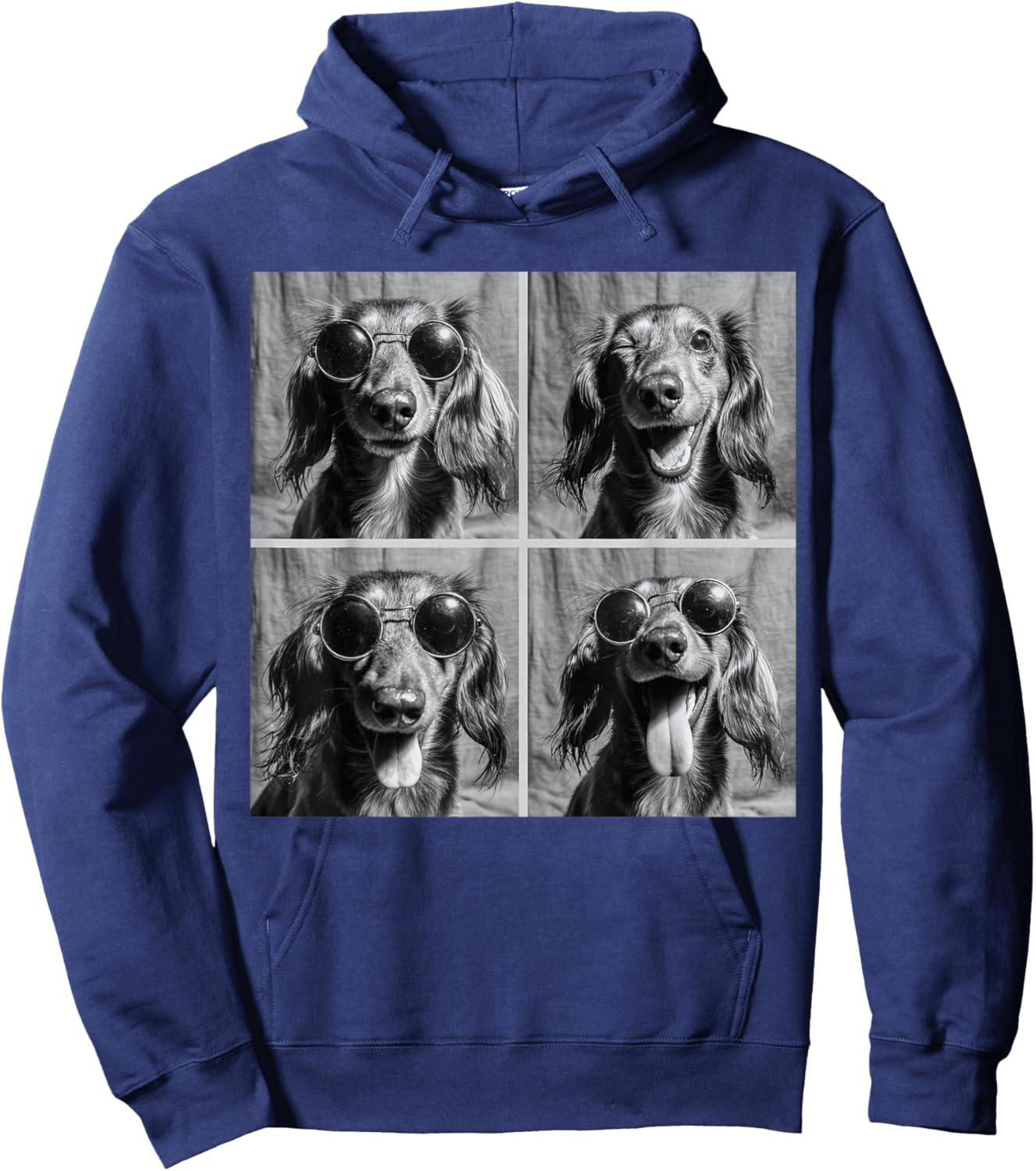 Funny Dachshund Sunglasses Hoodie - Hoodie | Navy