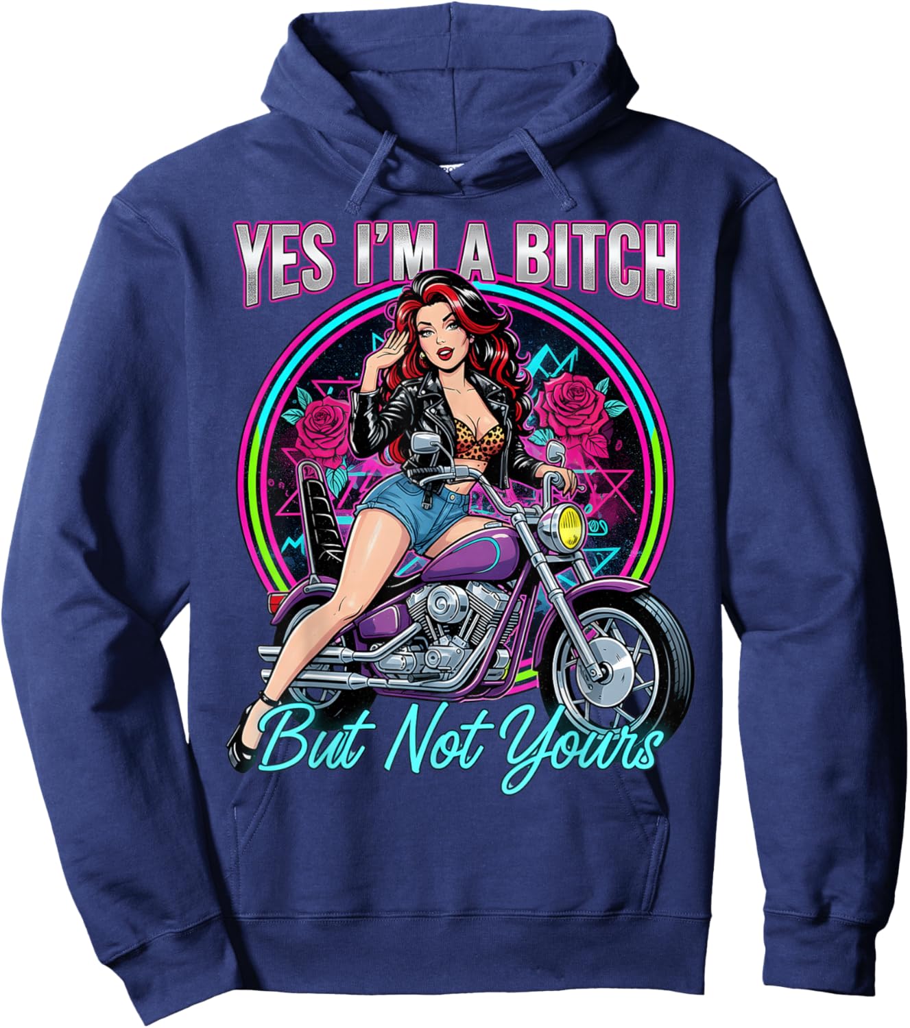Yes I'm A Bitch But Not Yours Hoodie - Hoodie | Navy