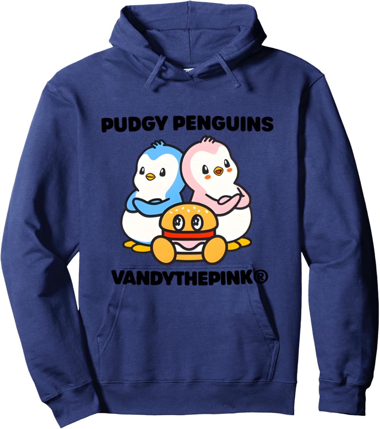 Penguins Pudgy Vandy The Pink Hoodie - Hoodie | Navy