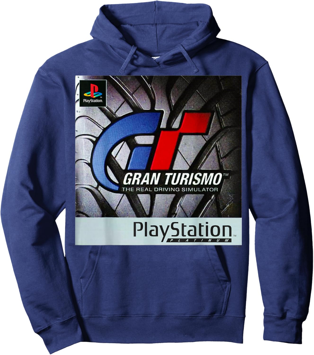 PlayStation Gran Turismo The Real Driving Simulator PS1 Art Hoodie - Hoodie | Navy