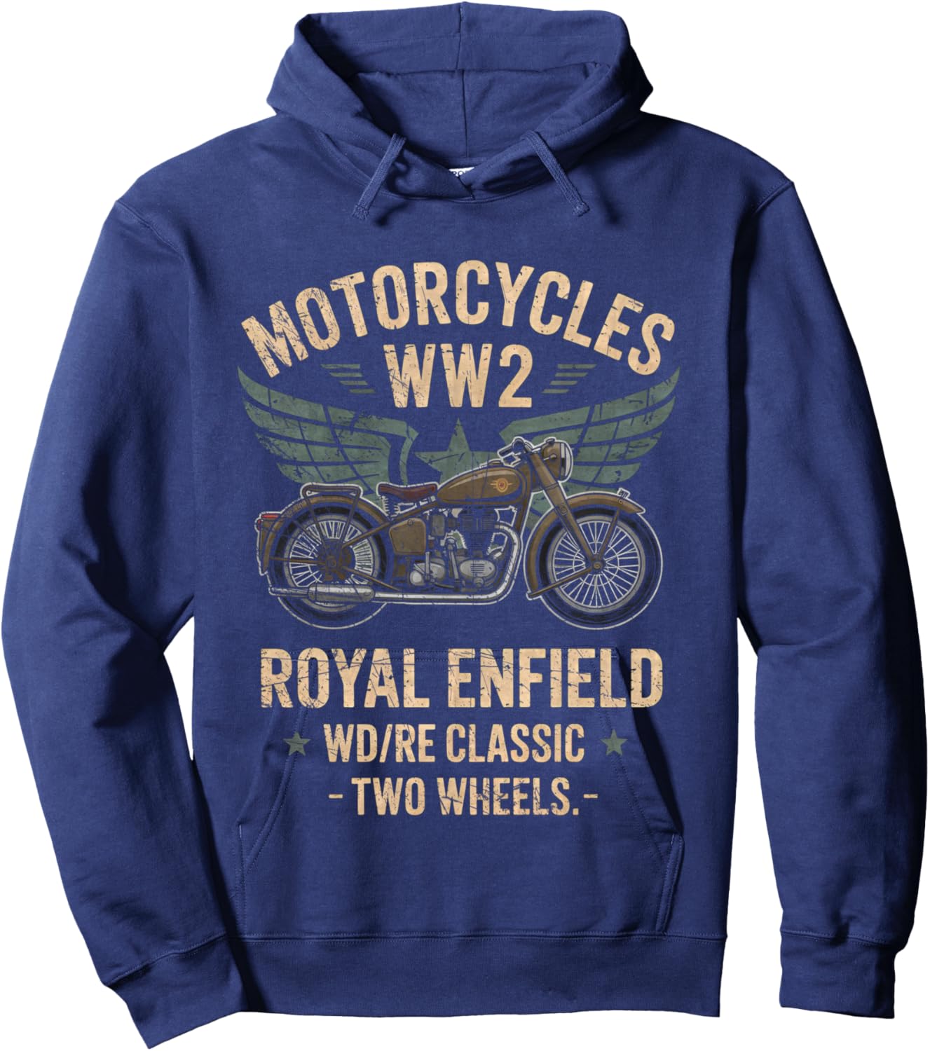 Royal Enfield WD/RE Classic Moto WW2 Hoodie - Hoodie | Navy