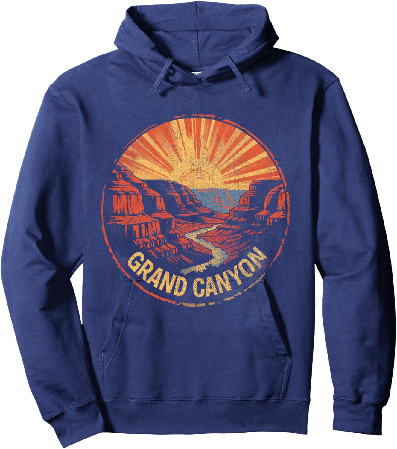 Grand Canyon - US National Park Vintage Men Women Kids Retro Hoodie - Hoodie | Navy