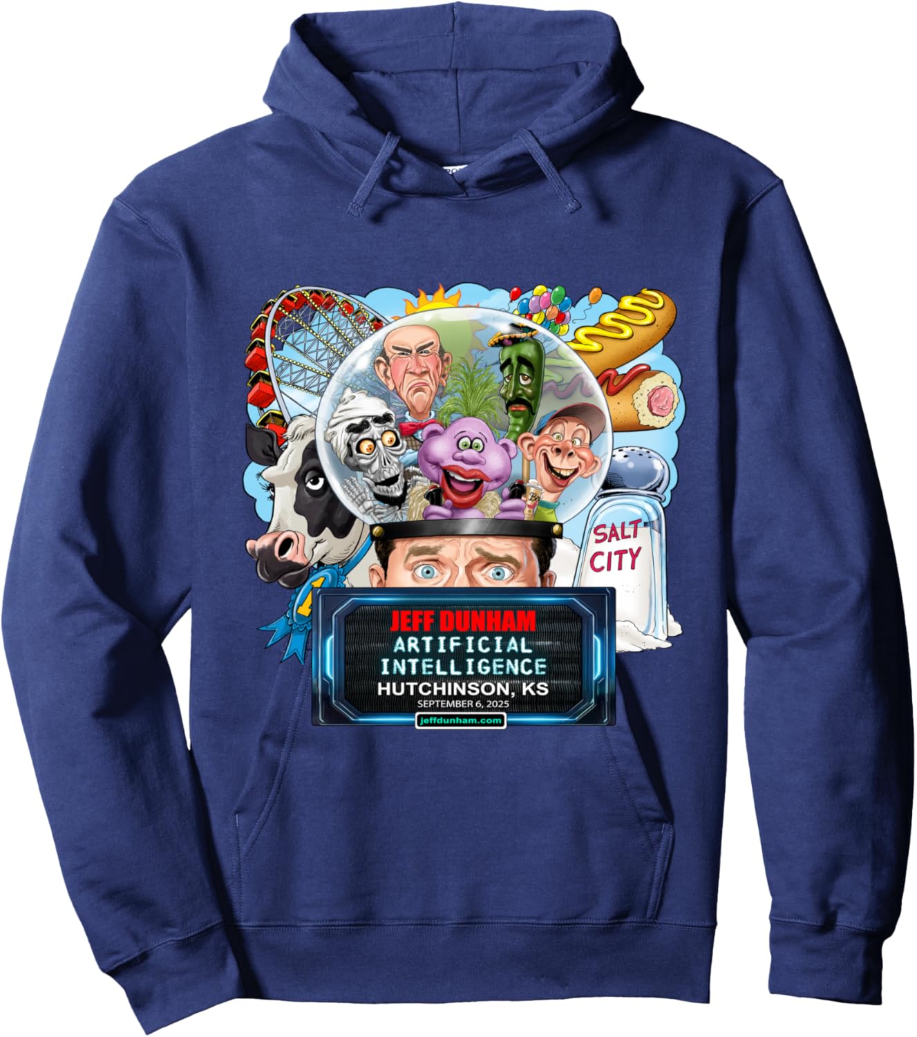 Jeff Dunham Hutchinson, KS (2025) Hoodie - Hoodie | Navy