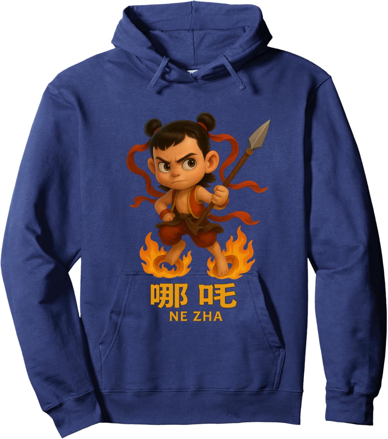 Nezha Chinese Myth Lotus Hero Hoodie - Hoodie | Navy