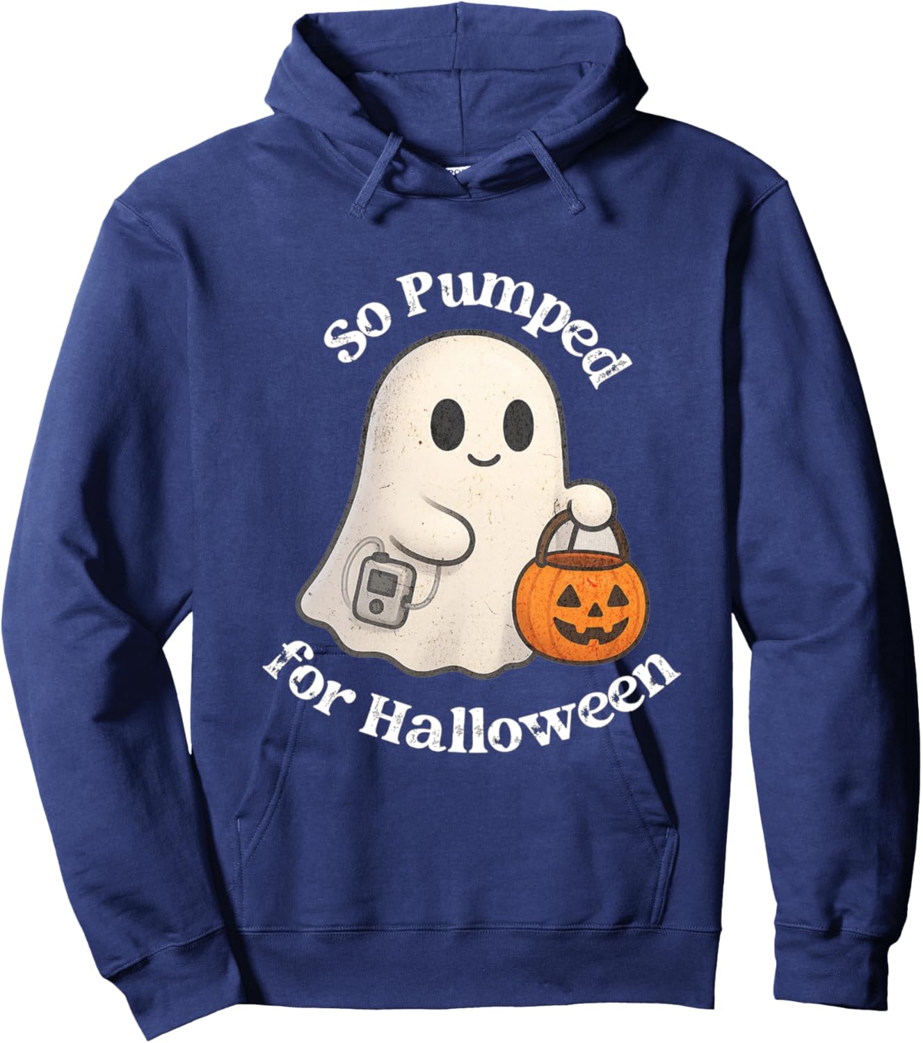 So Pumped for Halloween Type 1 Diabetes Kids Insulin Pump Hoodie - Hoodie | Navy