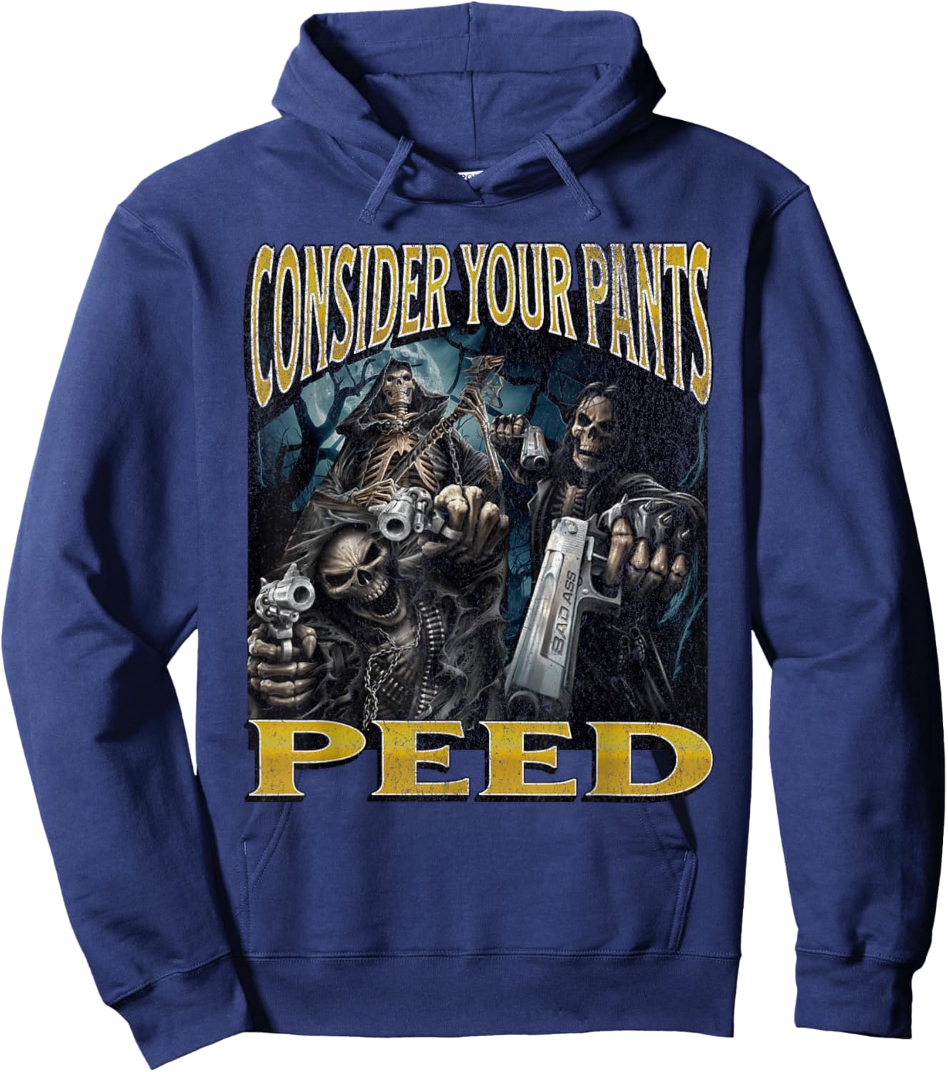 MildlyPerturbed -Adults Skeleton Meme , Black, X-Small, Short Sleeves Hoodie - Hoodie | Navy
