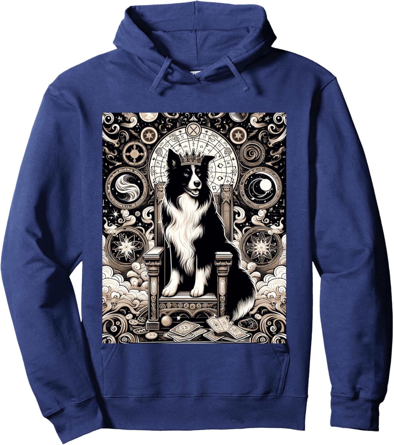 Border Collie tarot card Hoodie - Hoodie | Navy