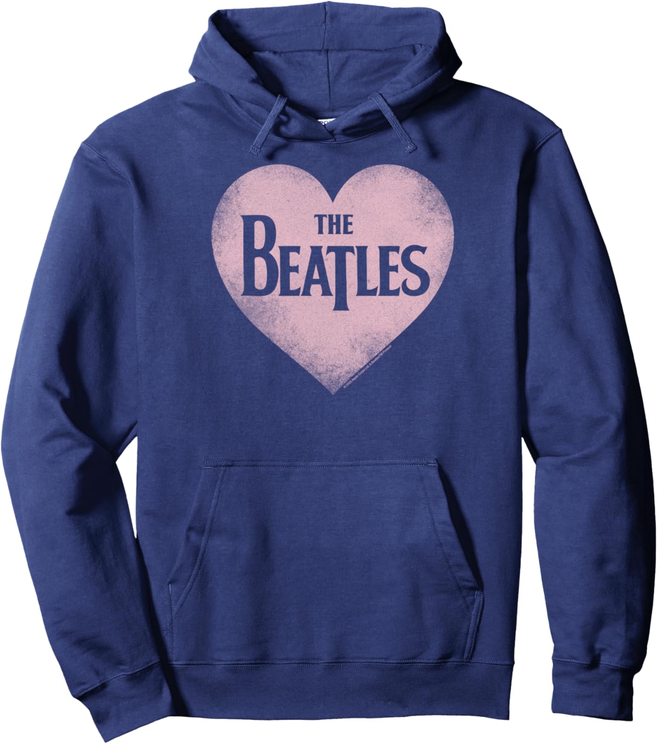The Beatles - Pink Heart Retro Design Hoodie - Hoodie | Navy