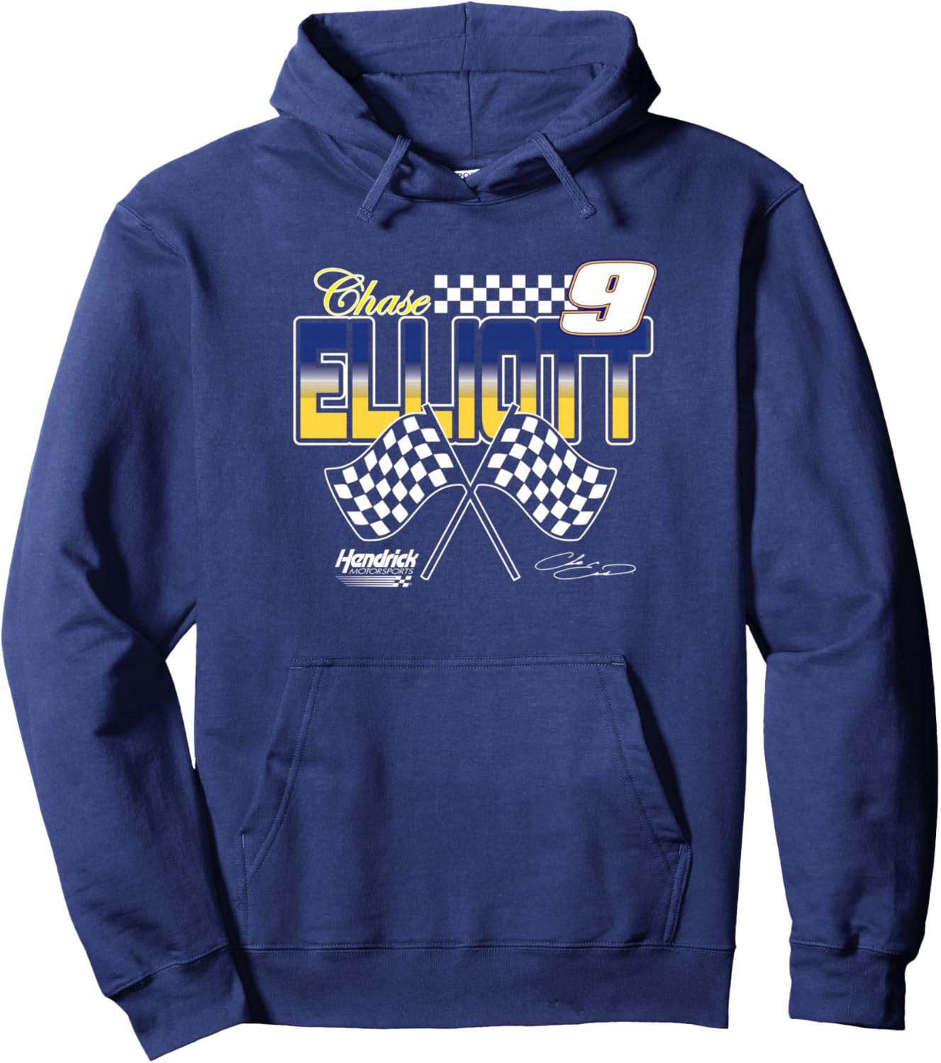 Chase Elliott 9 Flag Hendrick Motorsports Licensed Hoodie - Hoodie | Navy