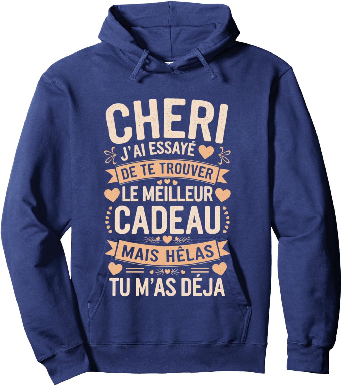 Original Gift Sweetheart Valentine's Day Love Couple Humour Hoodie - Hoodie | Navy