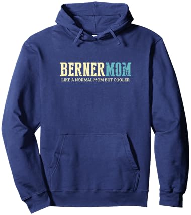 Berner Mom Cooler Fun Dog Mommy Vintage Mothers Day Hoodie - Hoodie | Navy