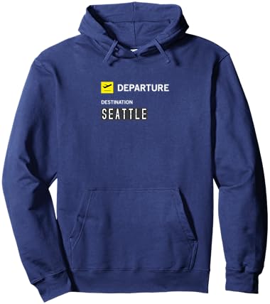 Tableau d'affichage Aéroport Départ Seattle Hoodie - Hoodie | Navy