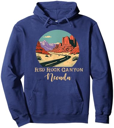 Red Rock Canyon Mountain Springs Nevada Souvenir Men Women Hoodie - Hoodie | Navy
