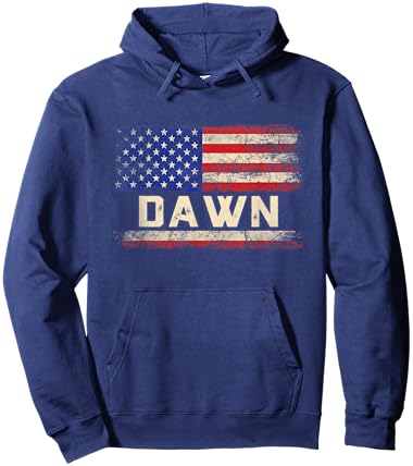 Dawn First Name Shirt Dawn Name American Flag Women Kids Men Hoodie - Hoodie | Navy