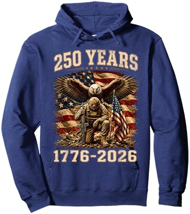 250 Anniversary USA Patriotic 250 Years American 4th of July Hoodie - Hoodie | Navy