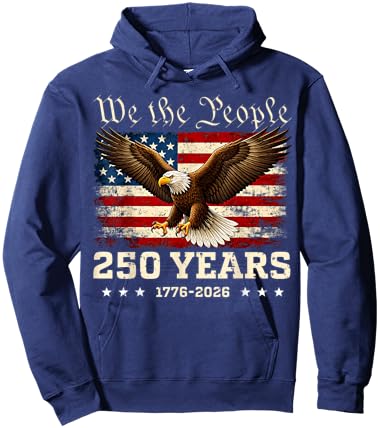 250 Years America Anniversary 1776 2026 4th of July US Hoodie - Hoodie | Navy