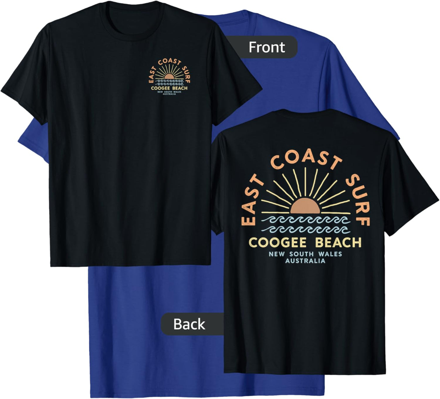 Coogee Beach Australia Souvenir 2-sided T-Shirt - T-Shirt | Royal